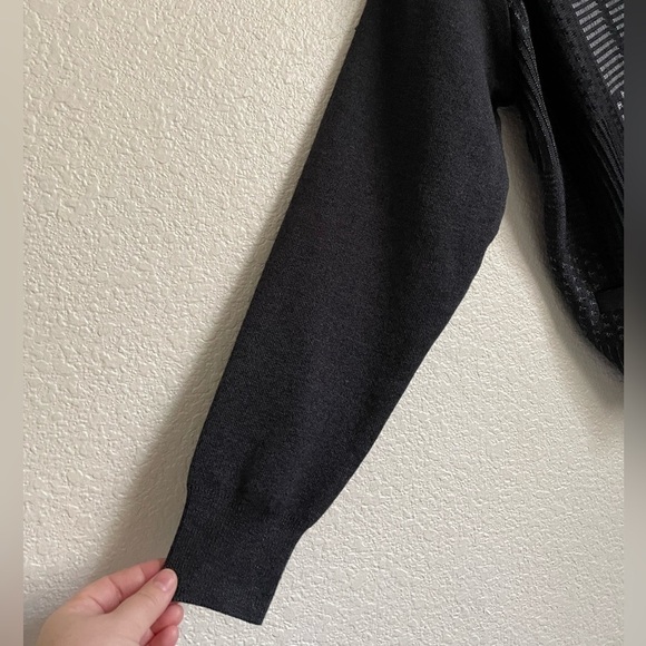 Sergio Louis Wool Blend Cardigan V-Neck Sweater M Dark Grey - Picture 4 of 7